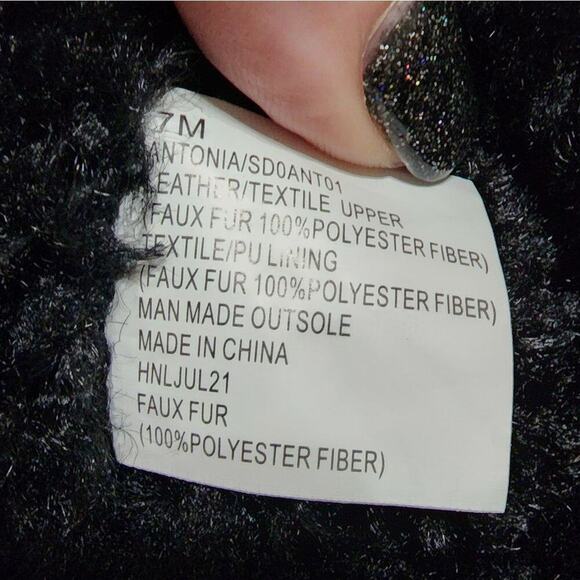 Splendid Antonia Sherpa trimmed black suede and leather boots Women's size 7 new - Picture 11 of 12